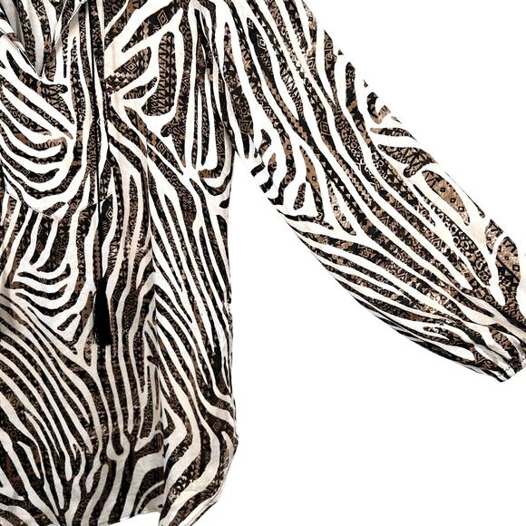 CHICOS Zebra Print Tunic - chicos sz 1 - NWOT - Picture 6 of 10